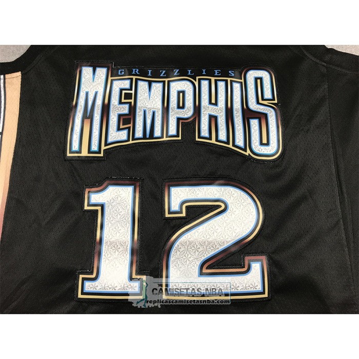 Camiseta Memphis Grizzlies Ja Morant NO 12 Ciudad 2022-23 Negro